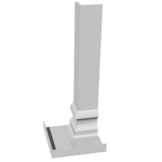 uPVC Fascia Internal Corner (Ogee) White