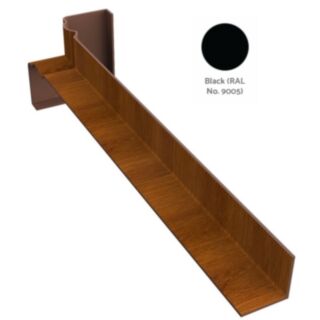 uPVC Fascia Internal Corner (Ogee) Black