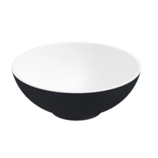 Skal Round Wash Basin 400mm x 150mm White Black