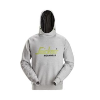 Snickers 2845 Logo Hoodie Grey Size Extra Large