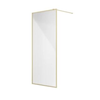 Mirage Brushed Gold Frame with Fluted Glass All Sizes