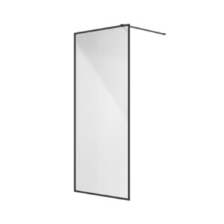 Mirage Matt Black Frame with Fluted Glass All Sizes