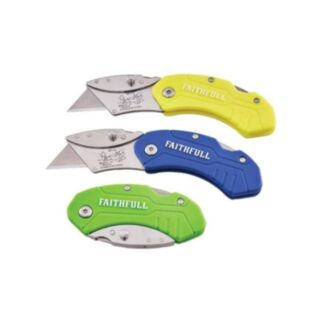 Faithfull Hi-Vis Folding Utility Knife