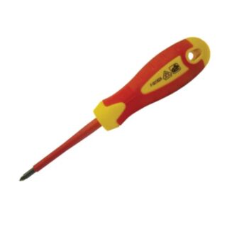 Faithfull Soft Grip VDE Screwdriver Pozidriv Tip PZ2 x 100mm