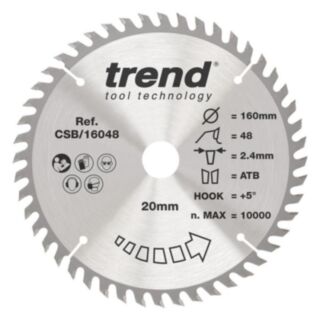 Trend Wood Circular Saw Blade 160mm x 20mm x 48T