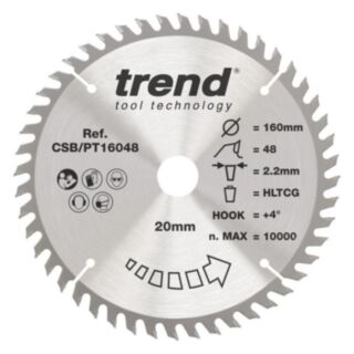 Trend Laminate/HPL Circular Saw Blade 160mm x 20mm x 48T