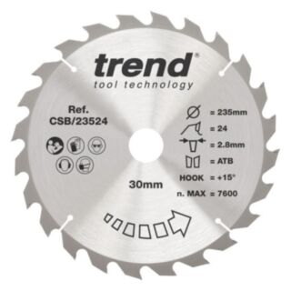 Trend Wood Circular Saw Blade 235mm x 30mm x 24T