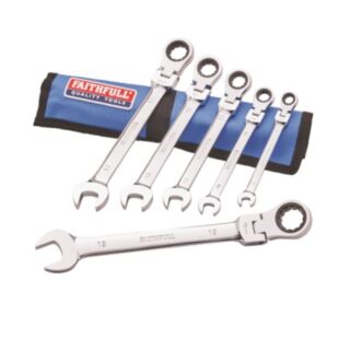 Faithfull 6 Piece Ratcheting Combination Spanner Set