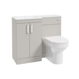 Corta 1000mm LH Combination Two Door Unit Morning Mist-Chrome Handles