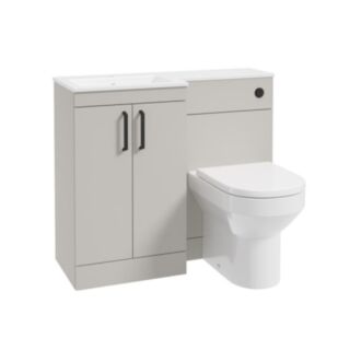 Corta 1000mm LH Combination Two Door Unit Morning Mist-Black Handles