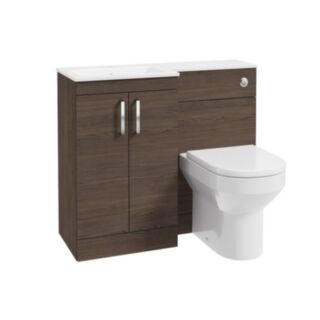 Corta 1000mm LH Combination Two Door Unit Sable Ash-Chrome Handles