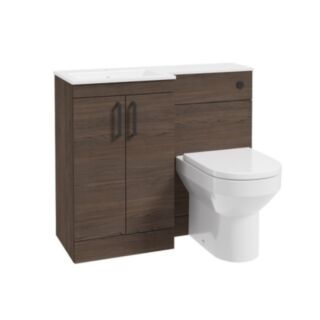 Corta 1000mm LH Combination Two Door Unit Sable Ash-Black Handles