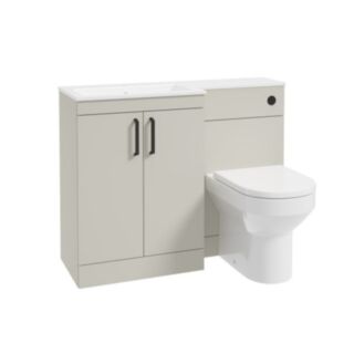 Corta 1100mm LH Combination Two Door Unit Whispering Willow-Black Handles