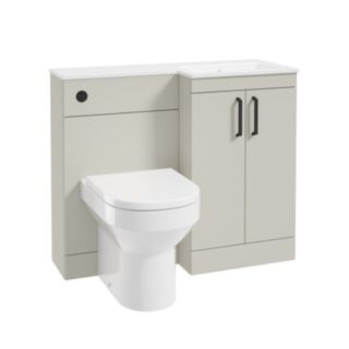 Corta 1000mm RH Combination Two Door Unit Whispering Willow-Black Handles