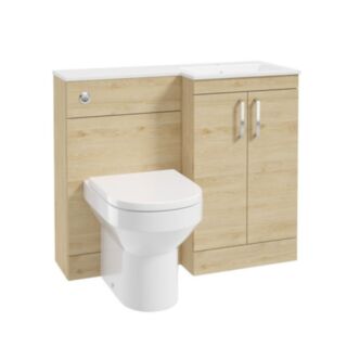 Corta 1000mm RH Combination Two Door Unit Honey Oak-Chrome Handles