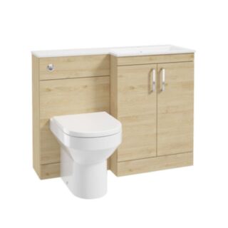 Corta 1100mm RH Combination Two Door Unit Honey Oak-Chrome Handles