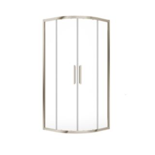 Aspect 2 Door Quadrant 900mm Shower Door Brushed Nickel