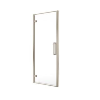 Aspect Hinged Shower Door Brushed Nickel 800mm