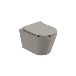 Living Wall Hung Toilet & Soft Close Seat City Stone