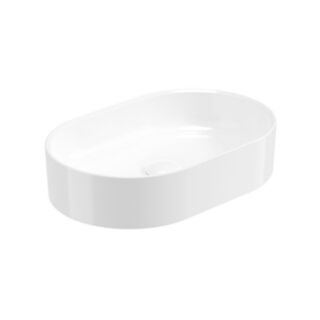 Living Oval Countertop Wash Basin & Waste White