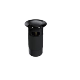Top Fix Basin Waste Slotted Click Clack Matt Black