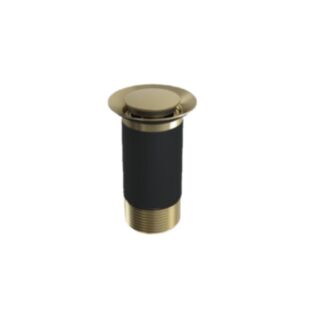 Top Fix Basin Waste Unslotted Click Clack Brushed Brass