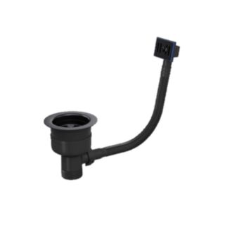 Top Fix Kitchen Strainer Waste With Overflow Matt Black