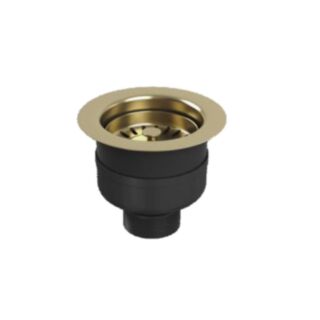 Top Fix Kitchen Strainer Waste Without Overflow Brushed Brass