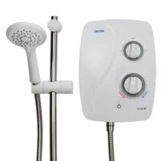 Triton Novel SR Thermostatic Power Shower White/Chrome 