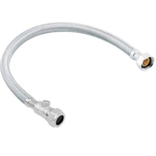 1/2″ Flexi Hose 10mm Bore 500mm with Iso Valve