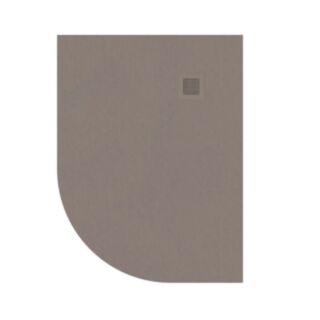 Slate Right Hand Offset Quadrant Shower Tray Taupe 1200x900mm