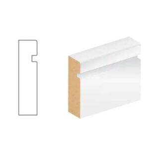 Primed MDF Square & Grooved Architrave 18mm x 68mm x 5.4m