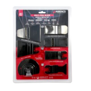 Abracs Multi Tool Wood & Metal Blade Set 8 Piece