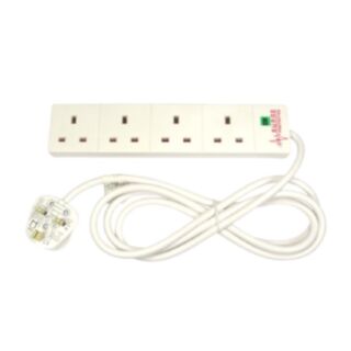 Rugged Extension Lead Surge Protection 4 Gang 2m