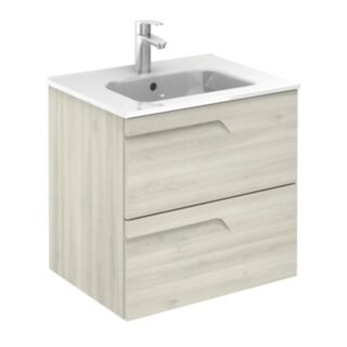 Brava Wall Hung 600mm 2 Drawer Vanity Unit Nature White
