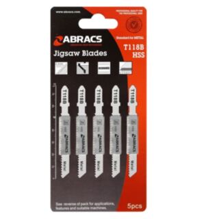 Abracs Jigsaw Metal Blade T118B 5 Piece