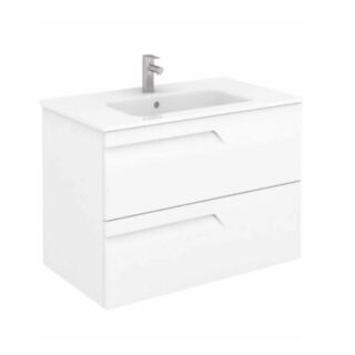 Brava Wall Hung 800mm 2 Drawer Vanity Unit Gloss White