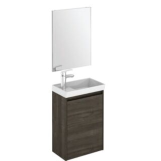 Dijon Wall Hung 450mm 1 Door Cloakroom Vanity Unit Samara Ash