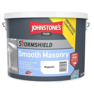 Johnstones Stormshield Smooth Masonry Magnolia 10 ltr