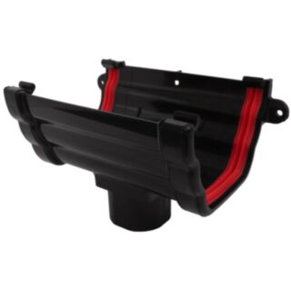 Ogee Gutter Running Outlet Black