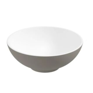 Skal Round Wash Basin 400mm x 150mm White Khaki