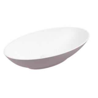 Skal Oval Wash Basin 600mm x 350mm White Cashmere Pink