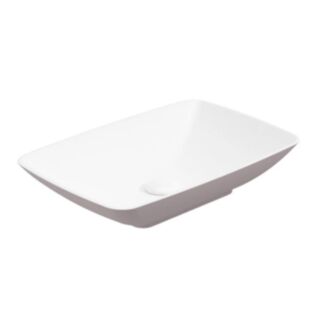 Skal Rectangle Wash Basin 600mm x 400mm White Cashmere Pink