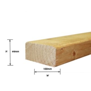 44mmx100mm (2x4) Whitewood Rough FSC®2 