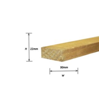 22mmx50mm (1x2) Whitewood Rough Treated FSC®2