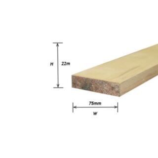 22mmx75mm (1x3) Whitewood Rough Treated FSC®2