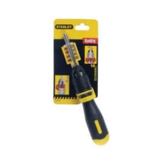 Stanley Multi-Bit Ratcheting Screwdriver With 10 Bits