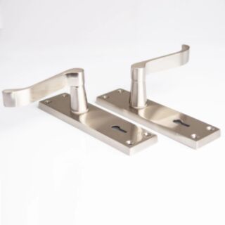 Sonnato Porto Satin Chrome Lever On Plate Handles