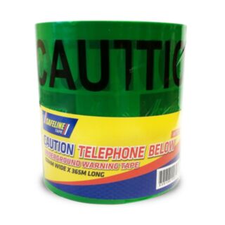 Safeline Caution Telephone Cable Below Green Warning Tape