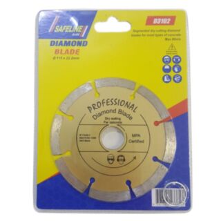 Safeline Diamond Blade Segemented 115mm x 22.2mm 